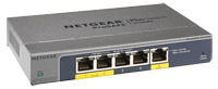 GS105PE-10000S - NETGEAR ProSafe Plus 5-port Gigabit Switch with POE Pass Through