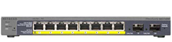 GS110TP ProSafe 8-port Gigabit PoE Smart Switch with 2 Gigabit Fiber SFP