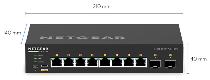 M4250-8G2XF-PoE+ Front