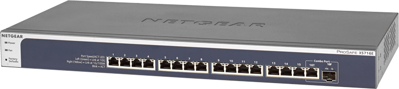 ルーター・ネットワーク機器 NETGEAR Web Managed Switch XS716E NETGEAR XS716E ProSAFE 10-Gigabit Ethernet Web Managed
