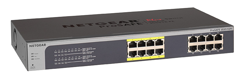 NETGEAR ProSAFE JGS516PE スイッチングハブ NETGEAR JGS516PE ProSafe Plus 16-Port Gigabit Ethernet