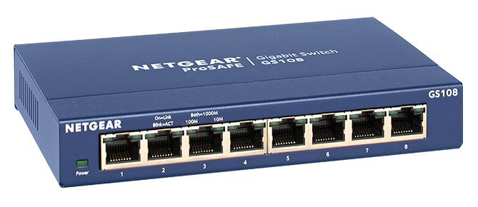 NETGEAR GS108 ProSafe® 8-Port Gigabit Ethernet Desktop Switch