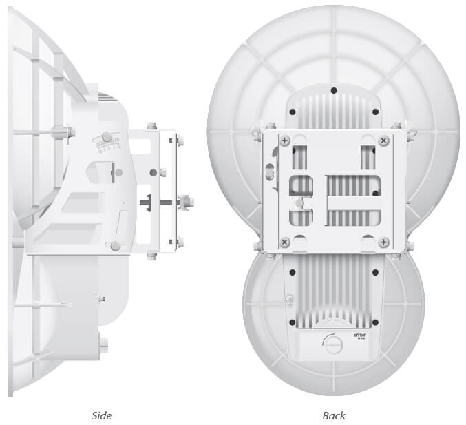 Ubiquiti airFiber 24 Side and Back View