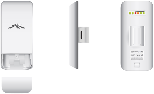 NanoStation Loco M2 and M5 Front, Side and Back