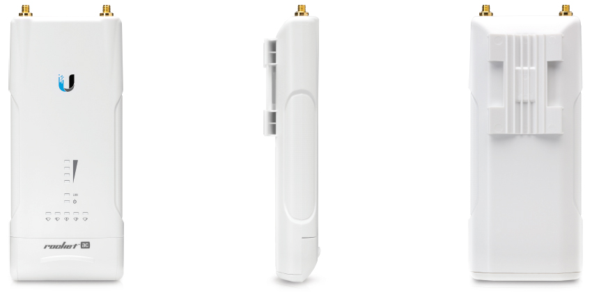 Rocket5ac PTMP Front, Side, and Back View