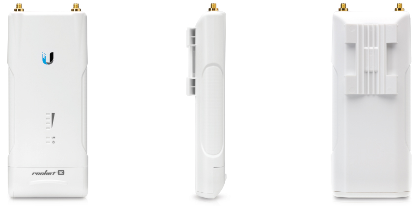 Rocket5ac PTP Front, Side, and Back View