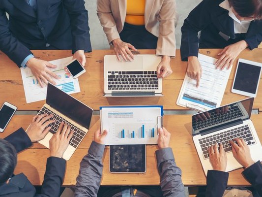 IT and finance team reviewing an infrastructure budget