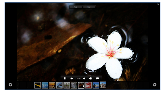 Play dazzling slideshows