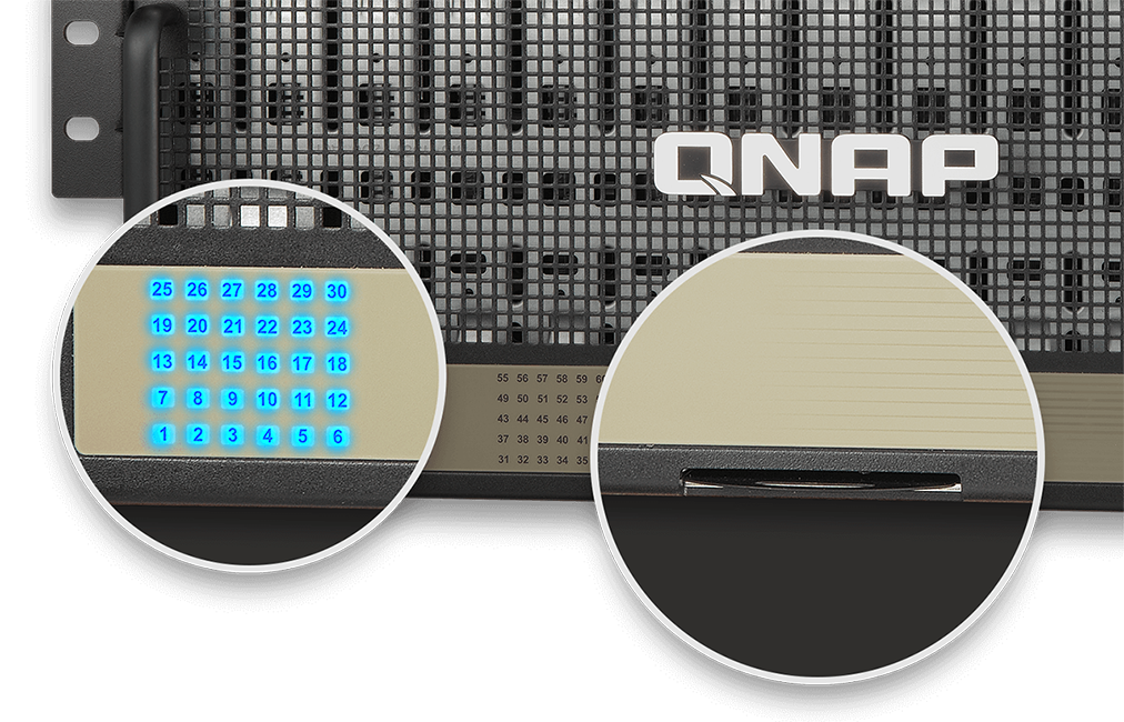 Monitor each hard drive from the front panel
