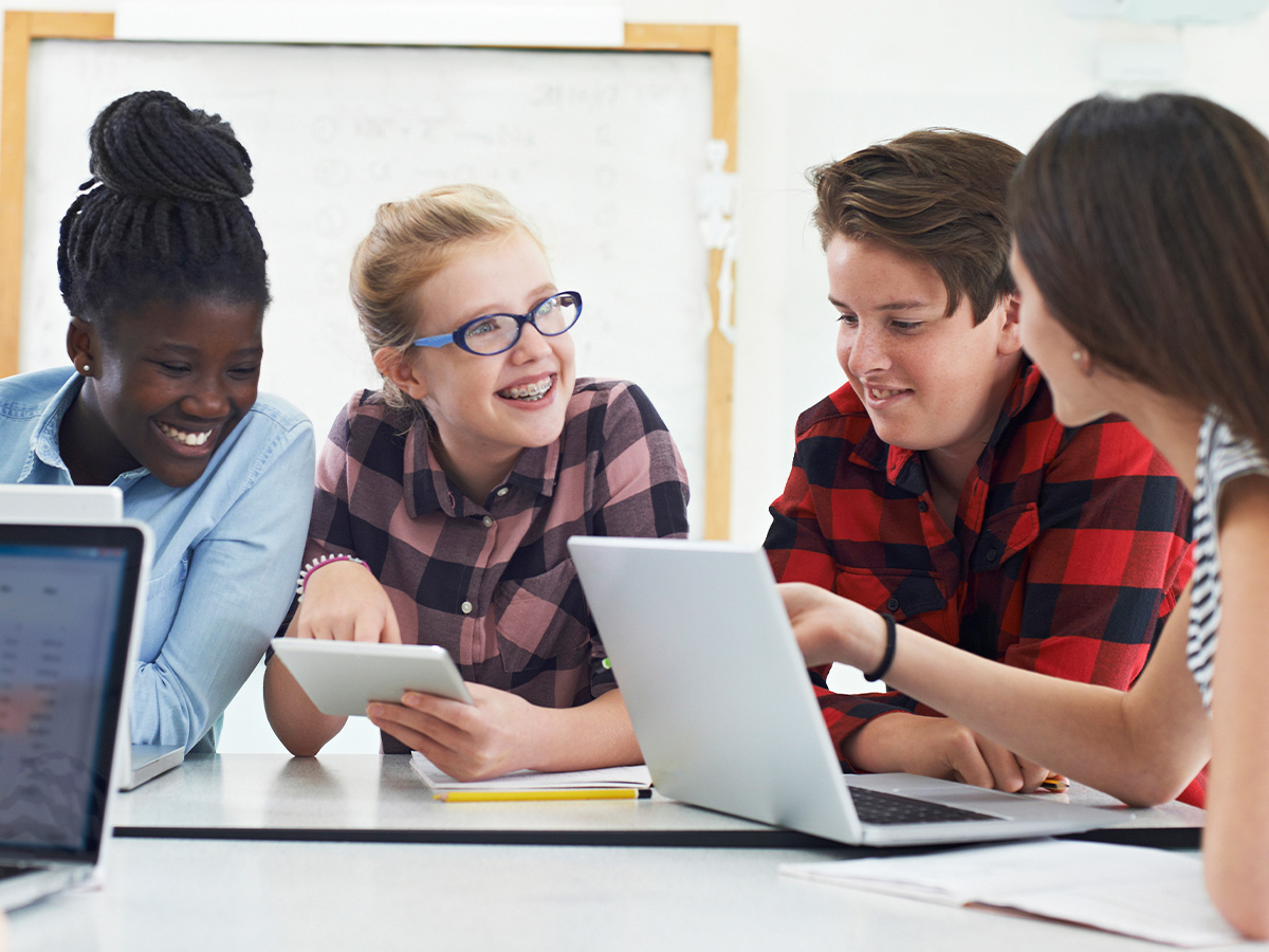 Group of students attending a lecture.