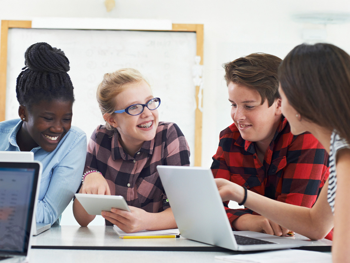 Group of students attending a lecture.