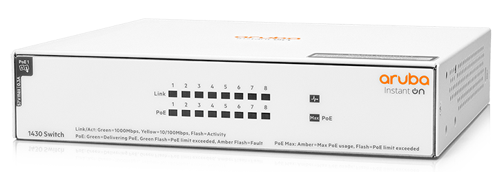 Aruba Instant On 1430 8G Class4 PoE 64W Switch (R8R46A)