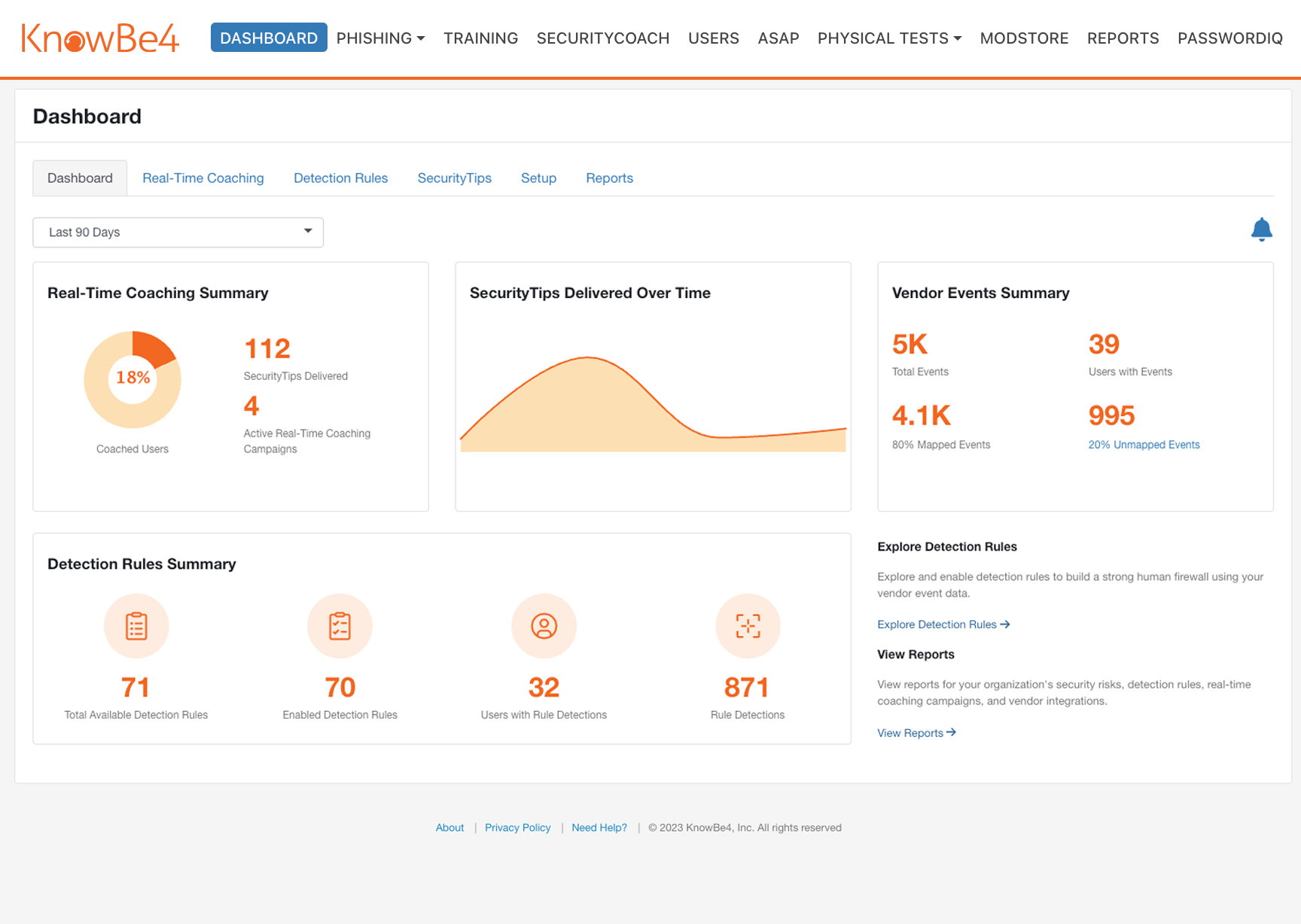 SecurityCoach Dashboard
