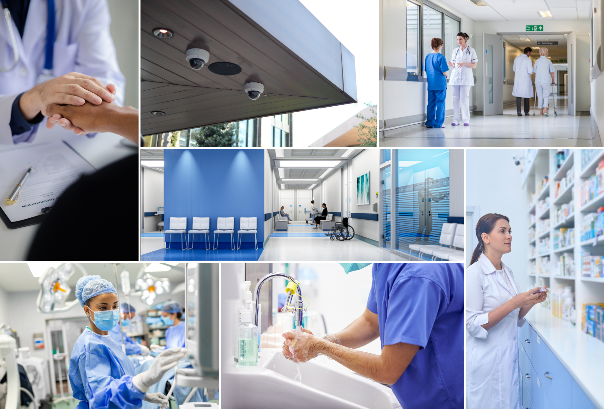 Healthcare staff using AI video analytics to monitor patient and facility safety