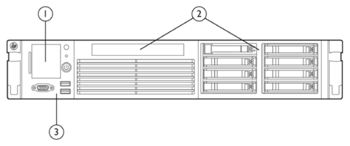 HPE Integrity rx2800 i6 Server: Front View