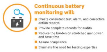 Continuous battery monitoring