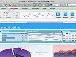 Sparklines: See trends in your data—and the big picture.