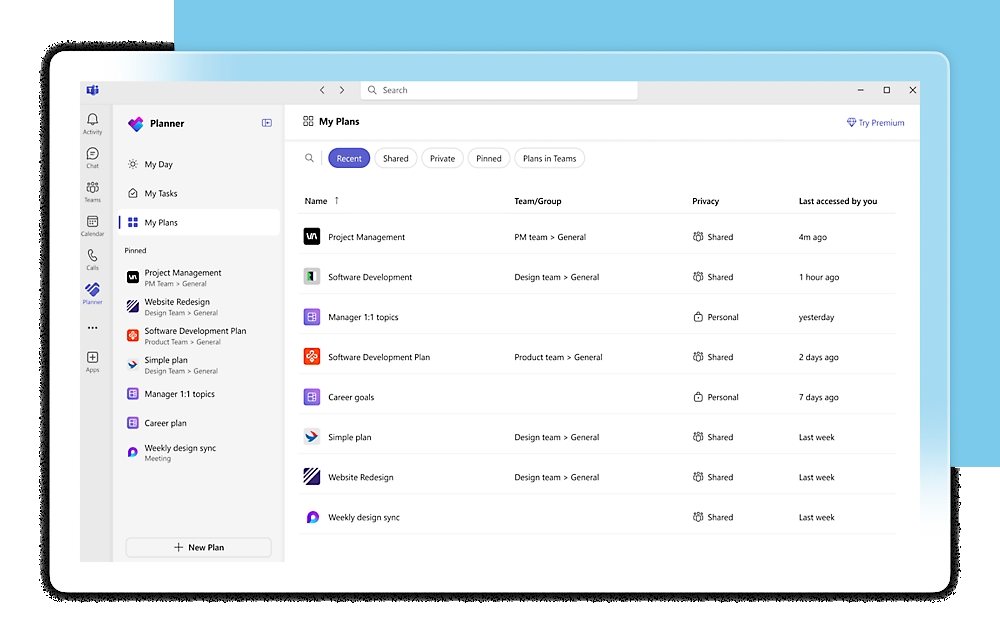 A screen showing teams app open