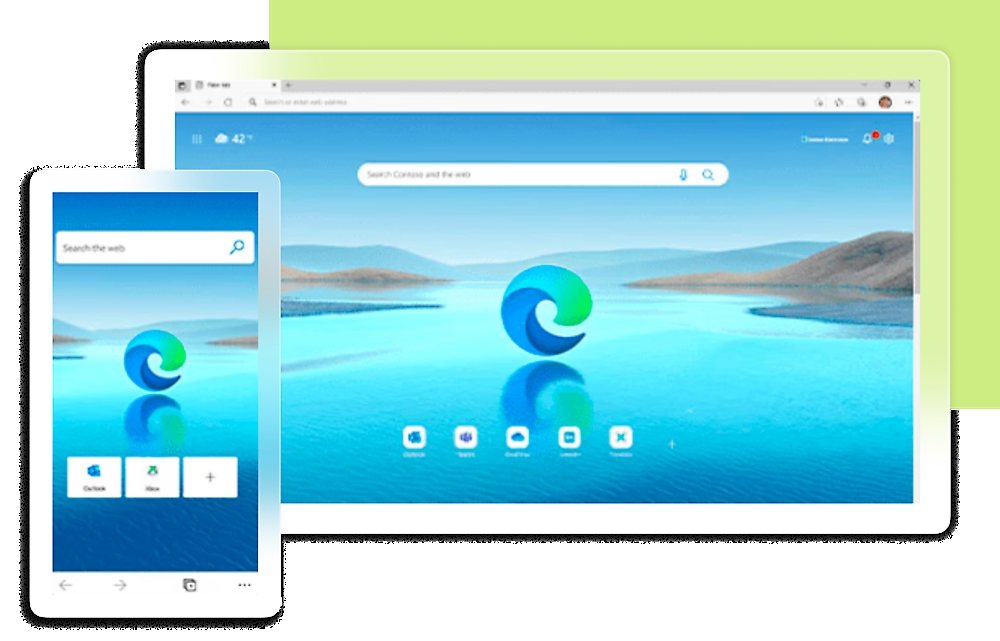A screenshot of Microsoft browser logo