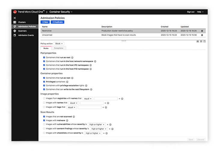 Confidently deploy containers with admission control policy