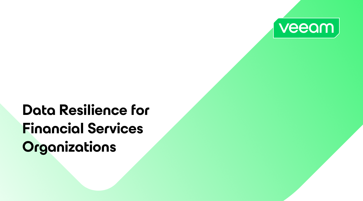Veeam session title card on financial services regulatory frameworks