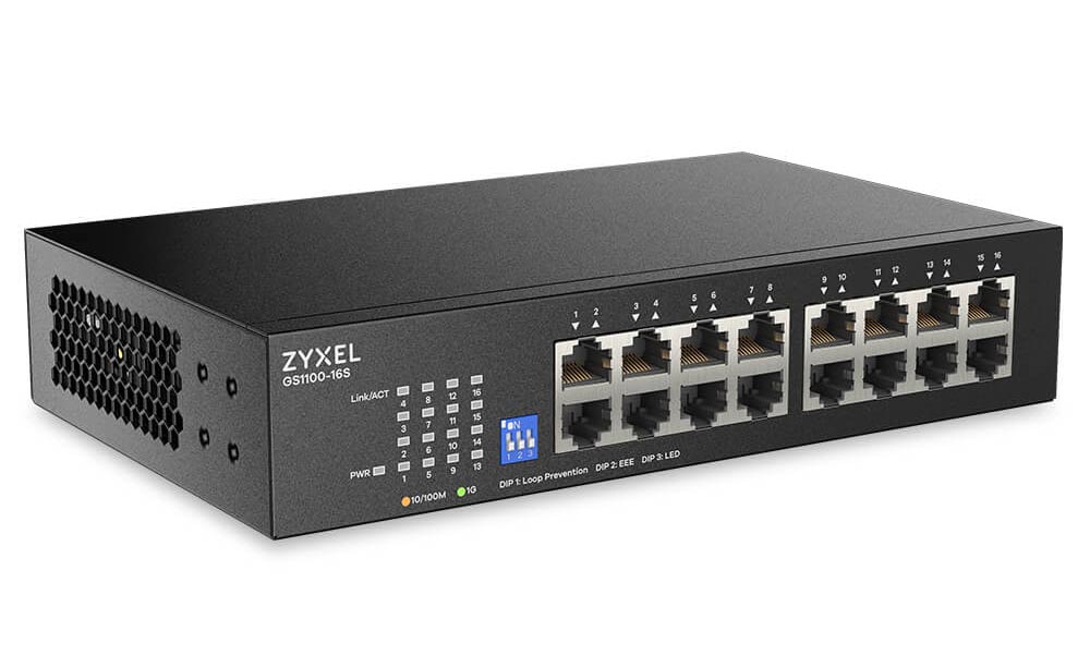 Zyxel GS1100-16S Right Angle