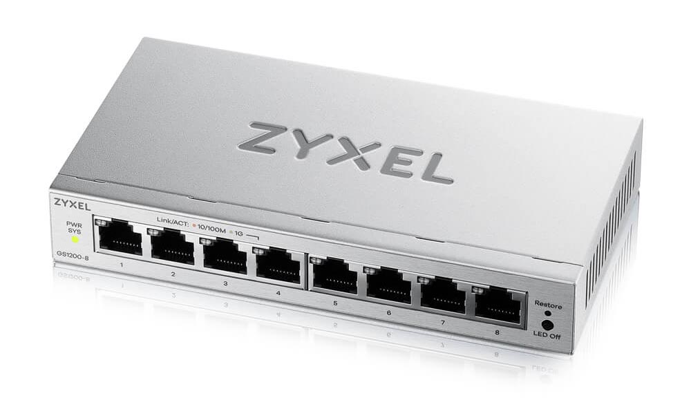 Zyxel GS1200-8v3 Left Angle